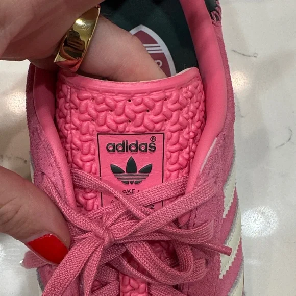 Adidas Gazelle Bold Pink and Green Shoes - Picture 6 of 7